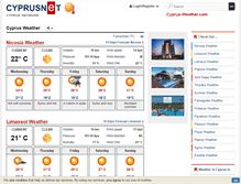 Tablet Screenshot of cyprus-weather.com